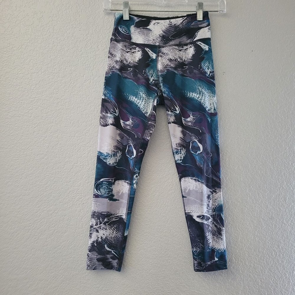 Beyond Yoga Printed Legging Womens Size XS Multicolor Athletic Mid Rise Crop